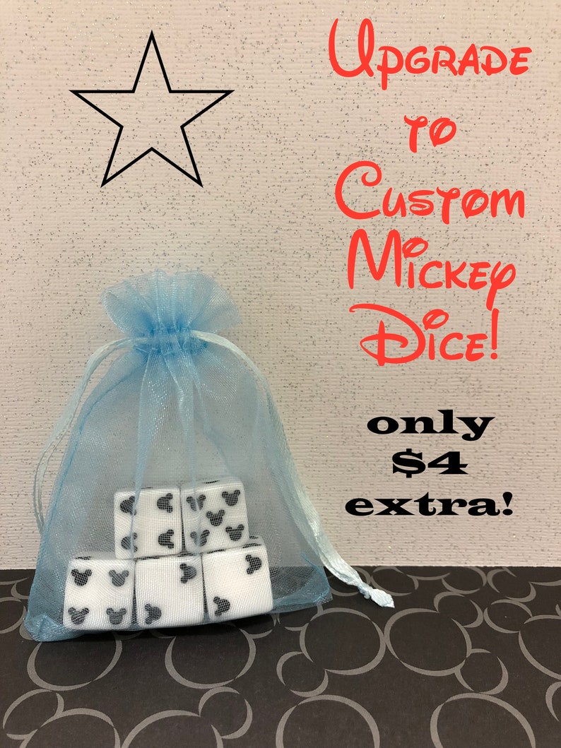 Disney Inspired Yahtzee Game Perfect for cruises and anytime after...great Fish Extender gifts!!