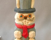 English Easter Bunny handcarved in basswood