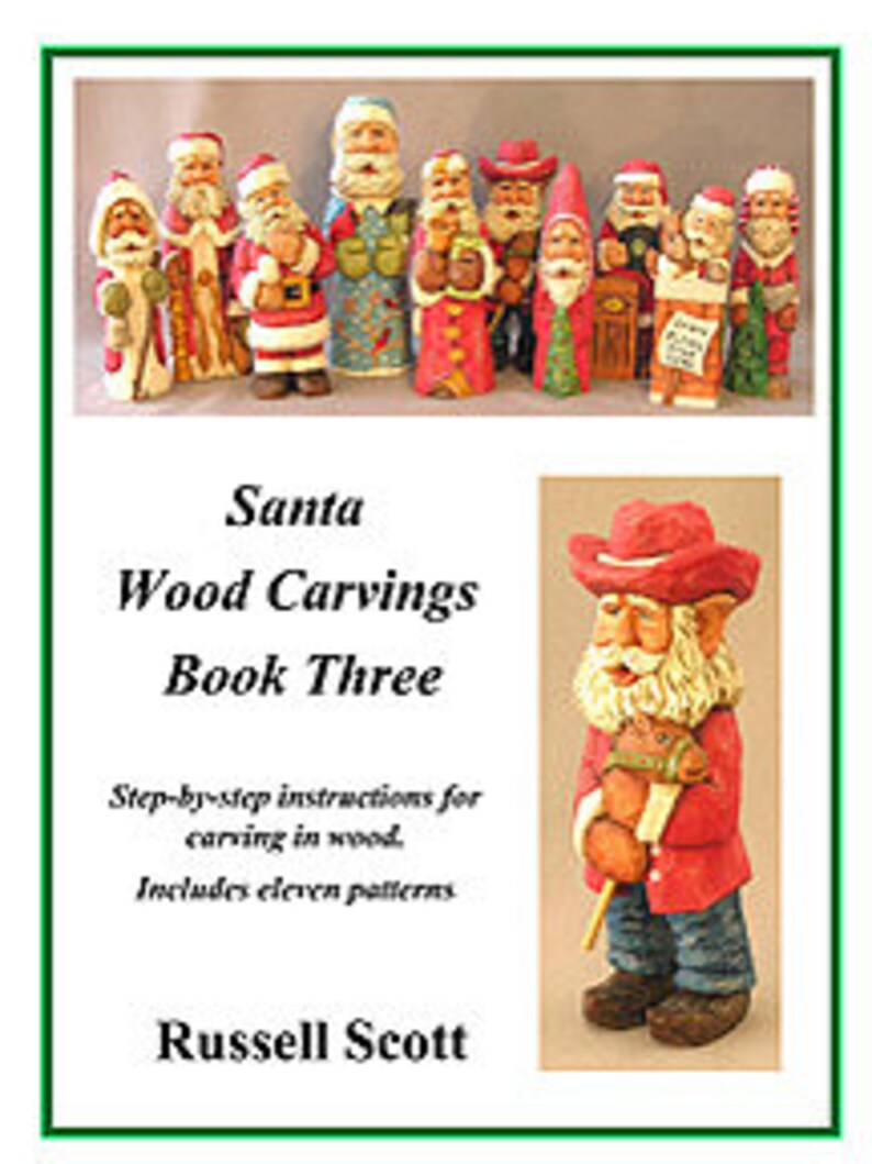 Whittling Patterns, How to Whittle, Original, Santa Wood Carvings Book ...