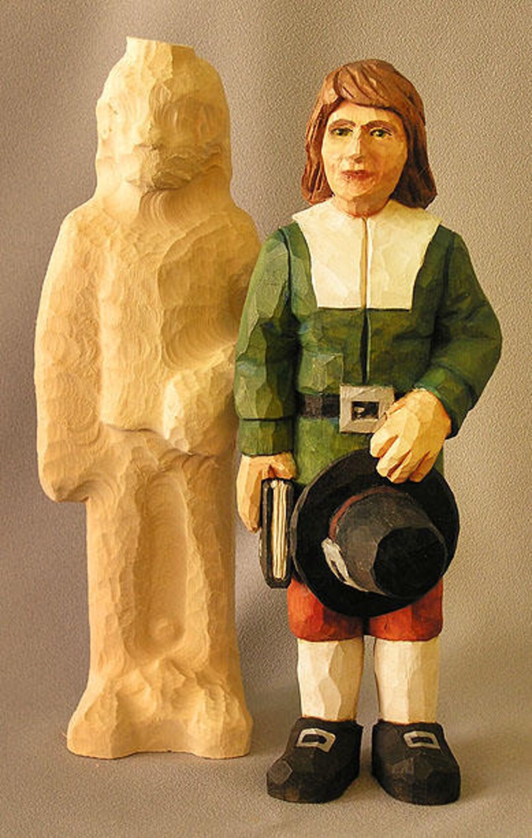 Wood Carving Blanks, Rough Out for Thanksgiving, Pilgrim Man Basswood ...