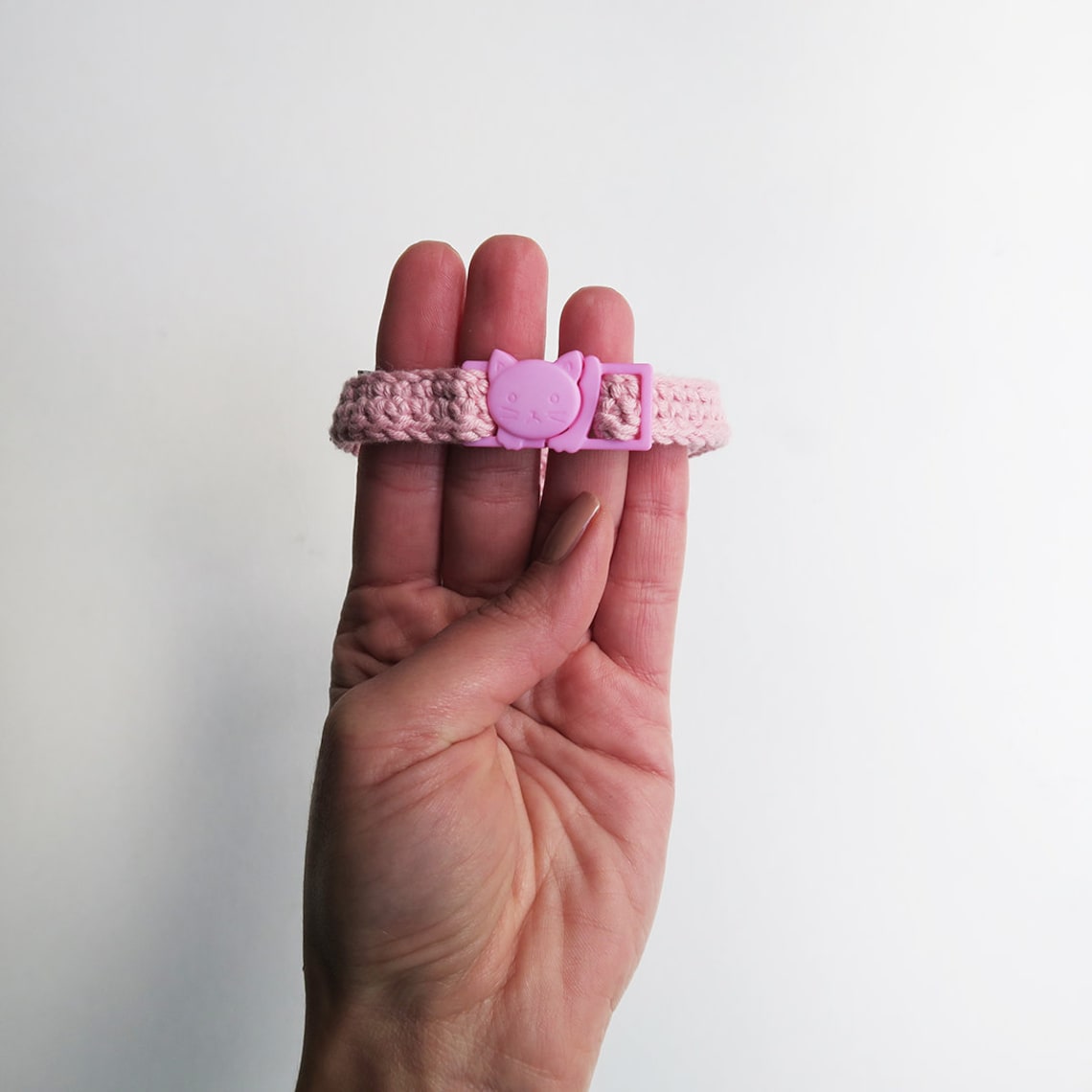 Baby Pink Crochet Cat Collar Adjustable Cat Bow Tie Collar Etsy UK