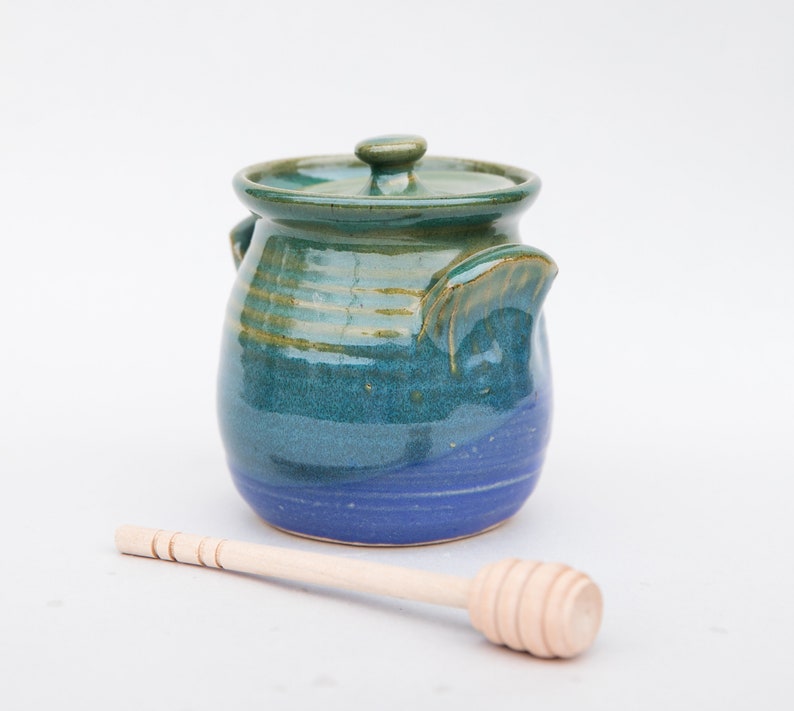 RickmanPotteryKY Honey Jar and Dipper - Thumbnail 2