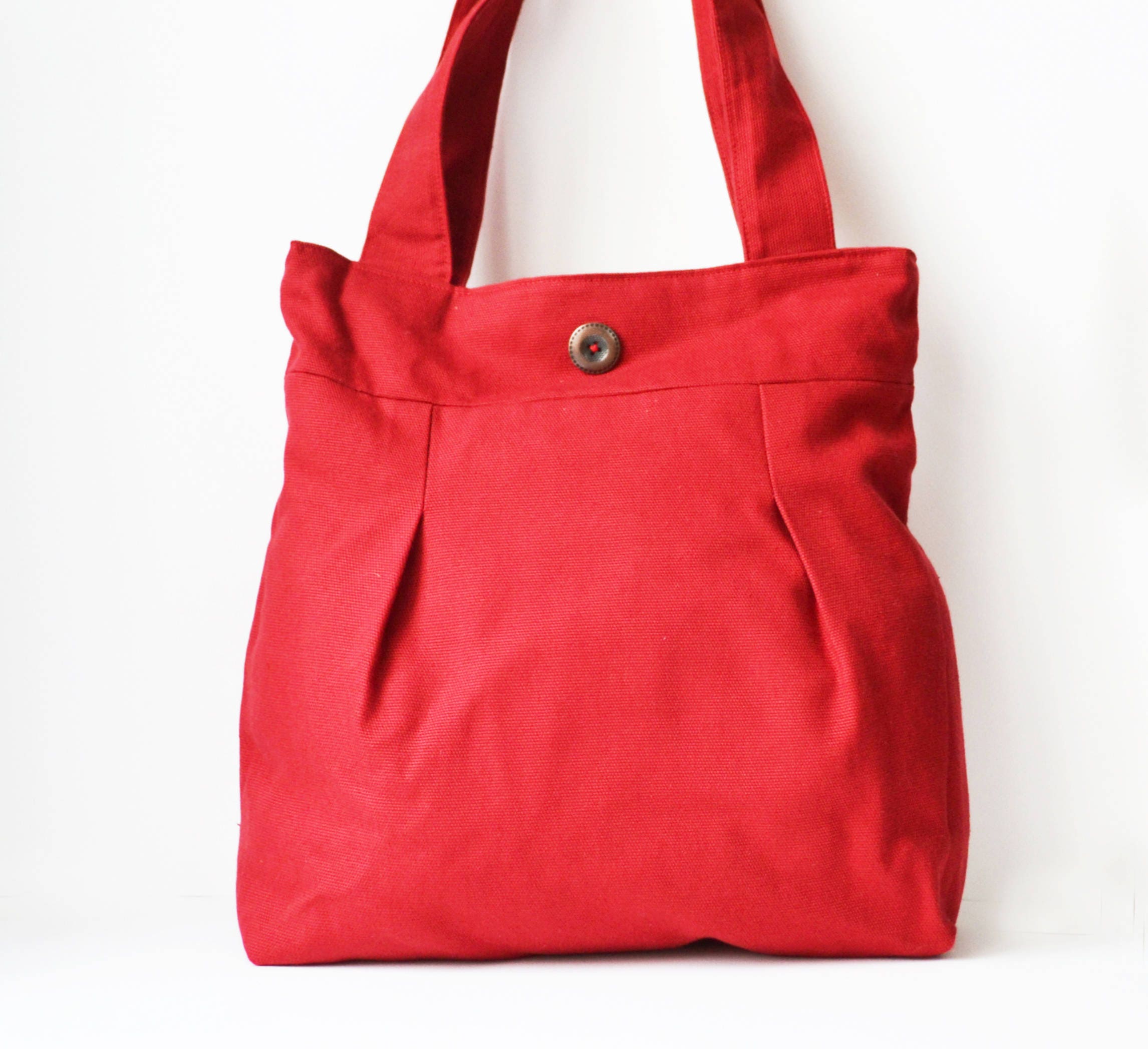 Red fabric bag Womens purse Textile Womens Bags Canvas Red Etsy