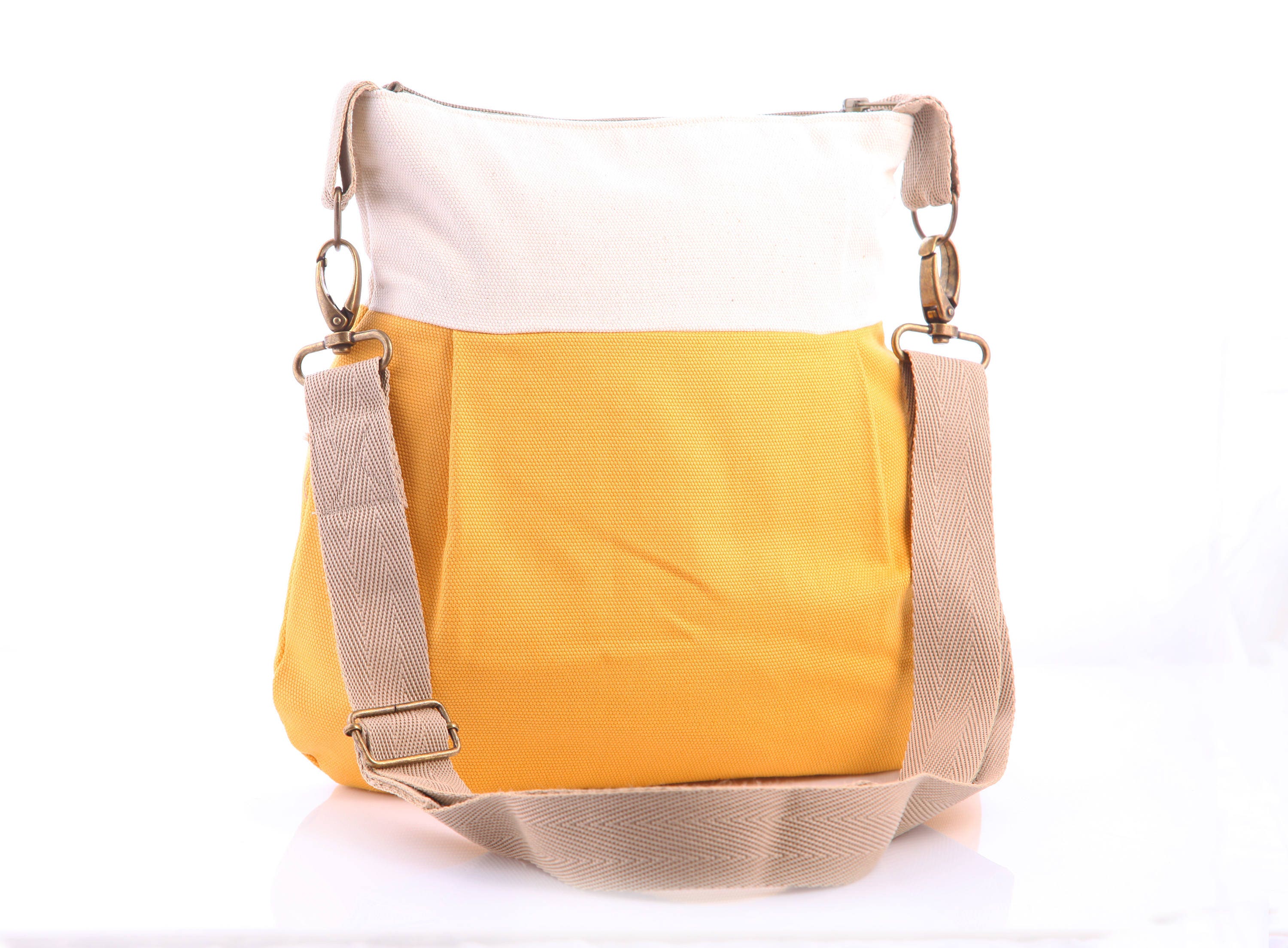 Yellow fabric purse for teens Small yellow bag Crossbody bag | Etsy