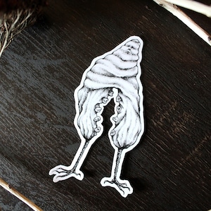 Nightcrawler — Stickers — Horror-inktkunst — Dark Monster Gift — Surrealistisch wezen — Waterdicht voor laptop, waterfles, telefoon, dagboek