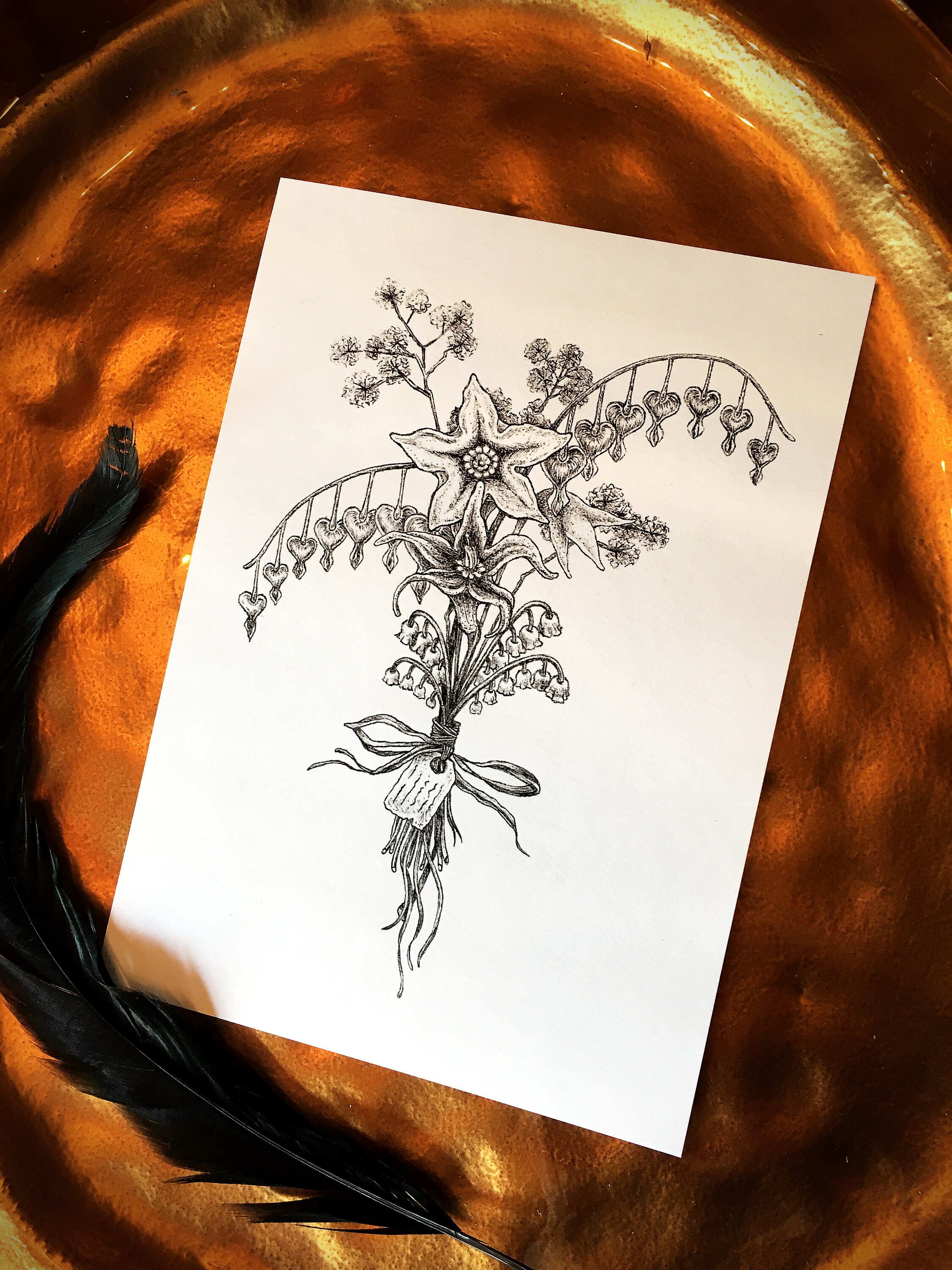 Poison Bouquet — Art Print — Horror Romance — Gothic Poisonous Flowers ...