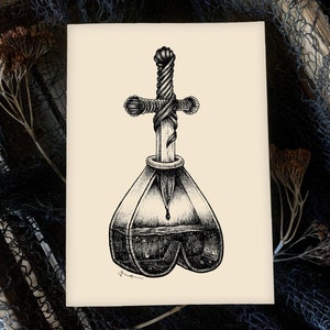Anti-Love Potion — Art Print — Horror Romance Ink Illustration — Dark Gothic Witchy Love — Breakup Revenge Witch Gift — 5x7, 8x10, 11x14