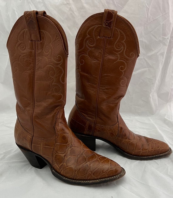 Vintage Nocona Women’s Cowboy Rodeo Boot Cognac Br