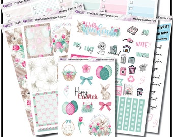 Happy Easter Kit - Works in Erin Condren planners, Inkwell, Emily Ley, Day Designer