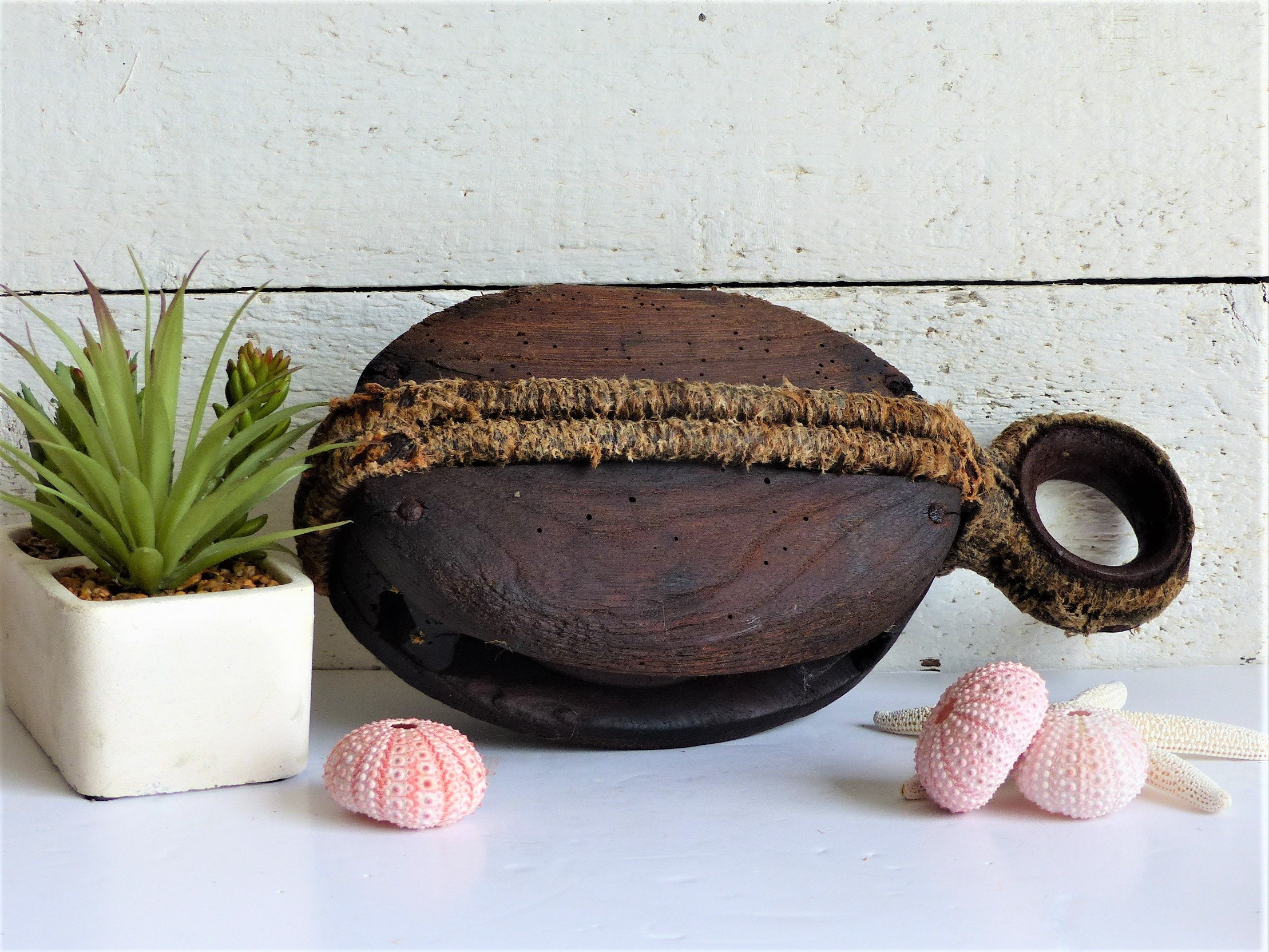 Grands Navires Vintage Pulley, Barn Bordiers Nautiques, Décor Nautique, Beach House Decor, Restauran