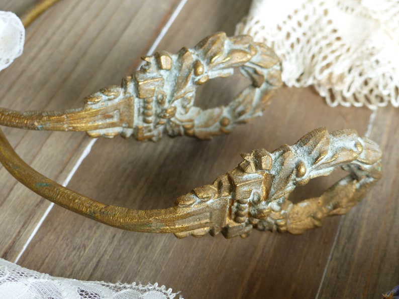 French Antique Brass Curtain Tie Backs Brass Curtain Tie Etsy