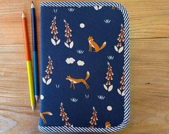 LITTLE FOX pencil case with double-sided colored pencils