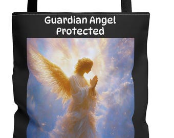 Guardian Angel Art Tote Bag: Christian Gift Carryall