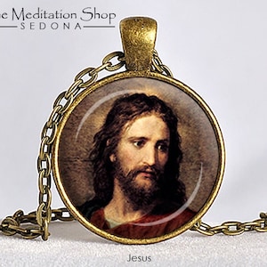 JESUS PENDANT Jesus Christ Jewelry Christ Necklace Christian Pendant Christian Gift for Christian Spiritual Gift 16mm, 20mm or 25mm