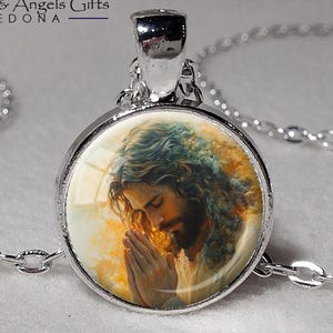 JESUS CHRIST PENDANT Jesus Jewelry Christian Necklace Gift for Christian Jesus Art Gift for Mother&#39;s Day Gift for Teen 16mm, 20mm or 25mm