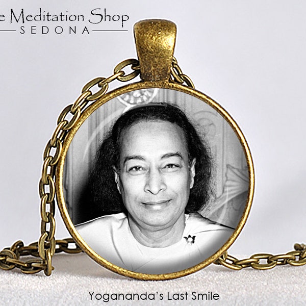 YOGANANDA PENDANT Paramahansa Yogananda Jewelry SRF Guru Necklace Kriya Yoga Pendant Self Realization Yoga Gift 16mm, 20mm or 25mm