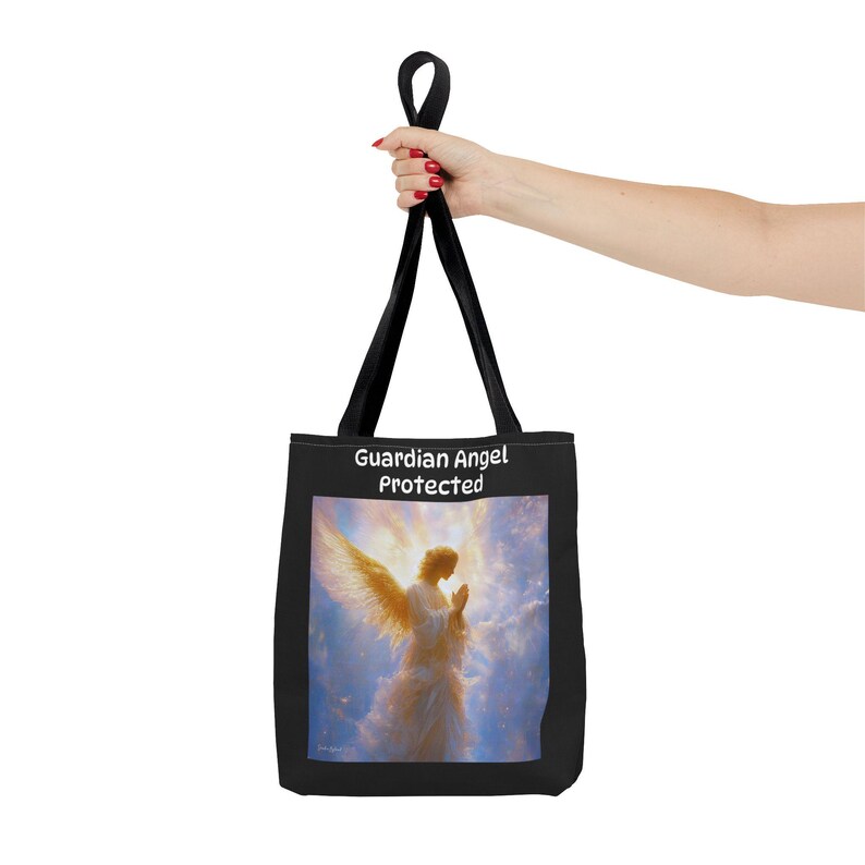 Guardian Angel Art Tote Bag: Christian Gift Carryall image 5
