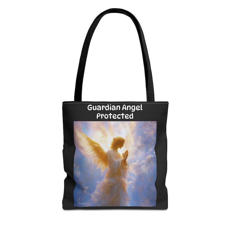 Guardian Angel Art Tote Bag: Christian Gift Carryall image 1