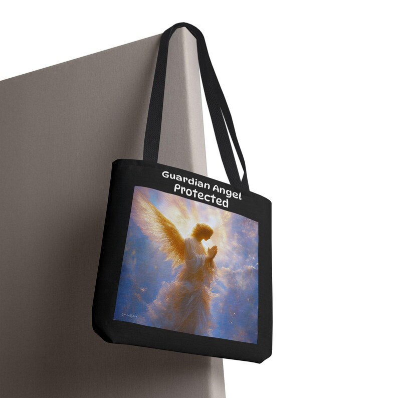 Guardian Angel Art Tote Bag: Christian Gift Carryall image 10