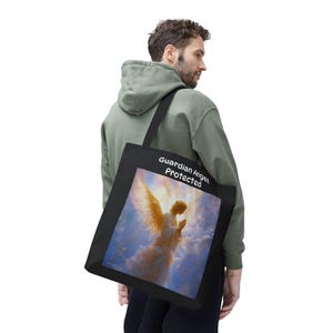 Guardian Angel Art Tote Bag: Christian Gift Carryall image 6
