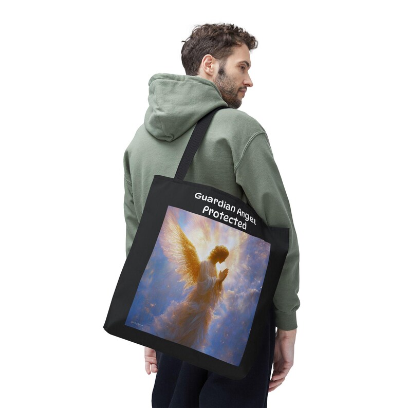 Guardian Angel Art Tote Bag: Christian Gift Carryall image 6