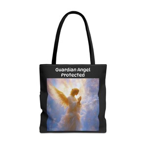 Guardian Angel Art Tote Bag: Christian Gift Carryall image 3