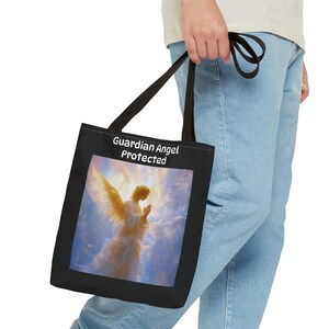 Guardian Angel Art Tote Bag: Christian Gift Carryall image 4