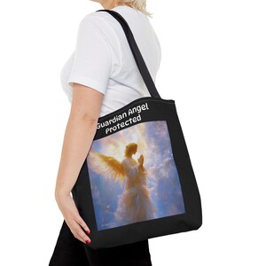 Guardian Angel Art Tote Bag: Christian Gift Carryall image 9