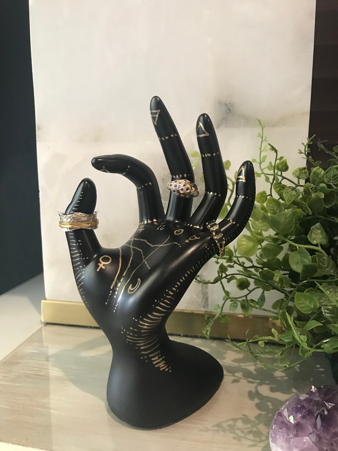 Palmistry Hand Jewelry Display Ring Holder Jewelry Storage Etsy