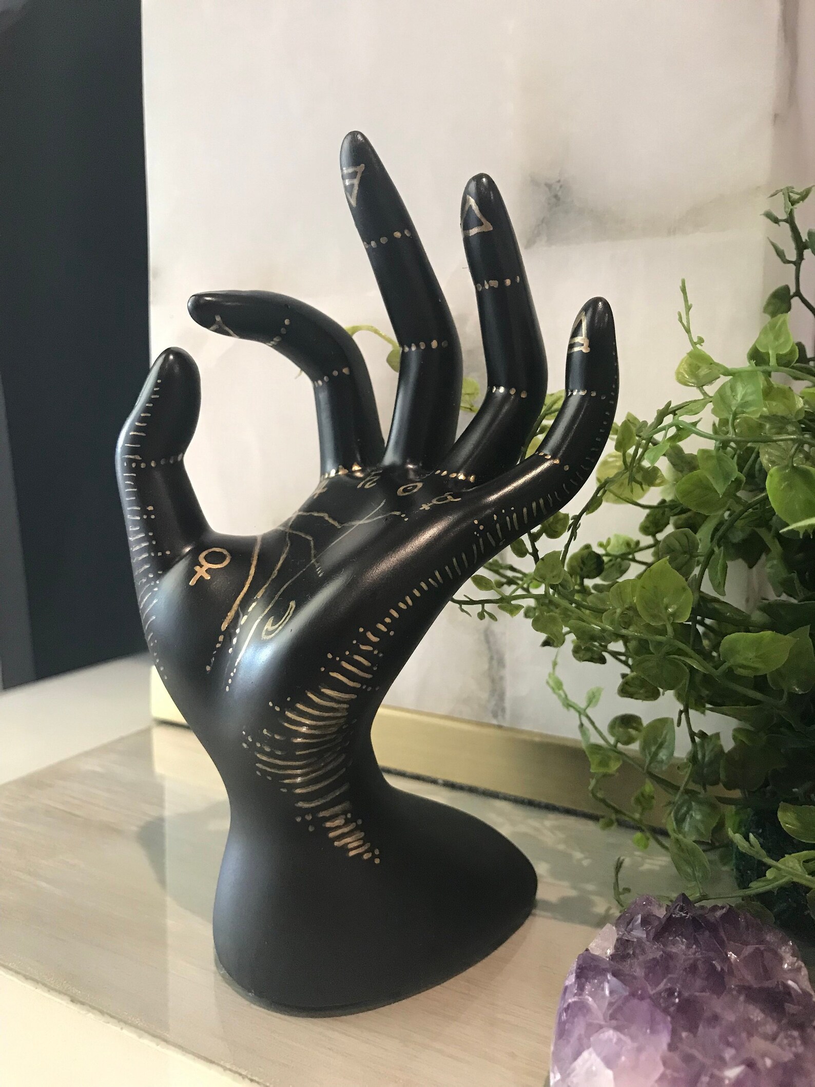 Palmistry Hand Jewelry Display Ring Holder Jewelry Storage Etsy