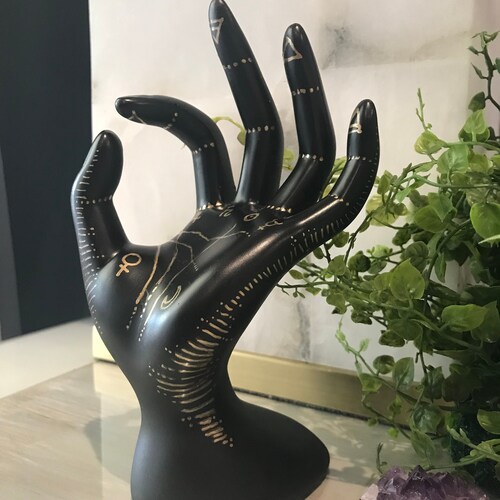 Palmistry Hand Jewelry Display Ring Holder Jewelry Storage Etsy