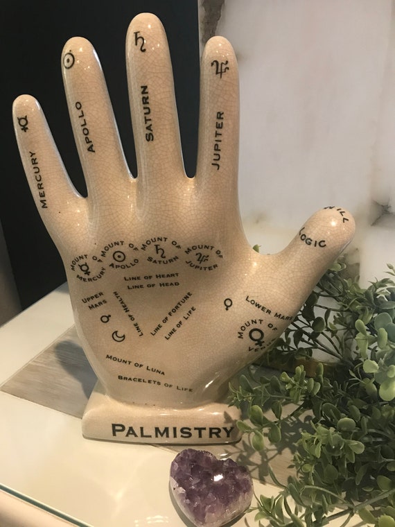 Palmistry Hand Jewelry Display Ring Holder Jewelry Storage Etsy