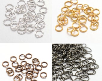 Jump Rings Silver, Gold, Antique Bronze, Gunmetal 4mm, 5mm, 6mm, 8mm, 10mm, 14mm, 16mm, 18mm, 20mm, 22mm Open Jump Rings - Unsoldered Jump