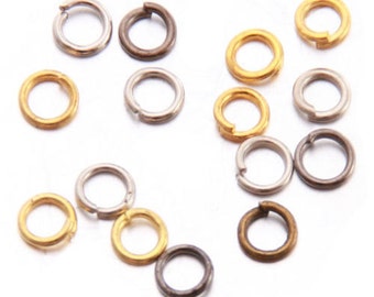 100 gemischte Biegeringe, 4 mm, 5 Farben | 10-Zn