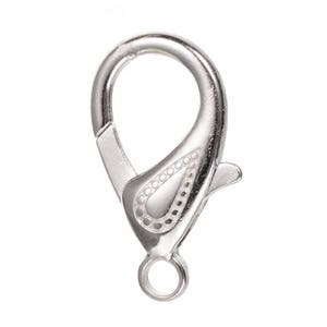 20 Pcs Large Lobster Clasps Silver Tone 30 x 16 mm | Lobster Clasps | Big Lobster Clasps | Large Key Clasps | Lobster Claw | 0332