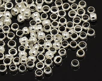 100 peças de terminais de crimpagem de latão de 2 mm com furo de 1,2 mm | Terminais de crimpagem cilíndricos | Terminais de crimpagem | Terminais espaçadores | 0012
