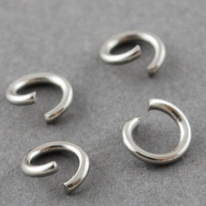 1000 Pcs 6 mm Stainless Steel Thick Jump Rings | Heavy Duty Jump Rings | Thick Jump Rings | 6x1mm Jump Rings | 18 Gauge Jump Rings | 0299