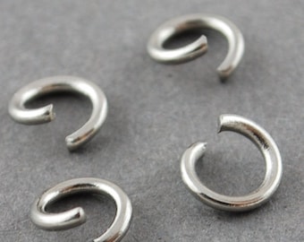 100 Pcs 8 mm Stainless Steel Jump Rings | 0263