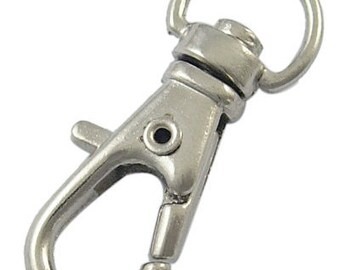 50 Pcs Swivel Lobster Clasps Silver Tone 32.5 mm (1.1/4") | Trigger Clasps | Necklace Clasps Bracelet Clasps Trigger Claw | 0155