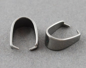 50 Pcs Stainless Steel Pinch Bail 13 mm | Stainless Steel Bail | Pinch Clasp | Bail | Ice Pick Bail| Pinch Clasps | Bail | 0142