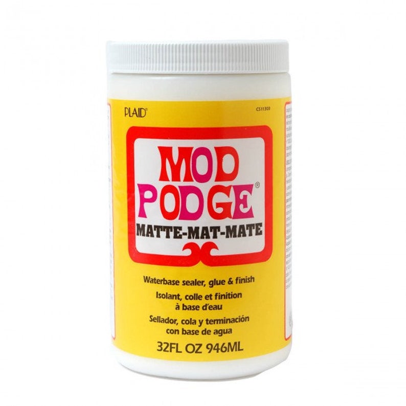 Mod Podge Matte Waterbase Sealer Glue and Finish Gloss 32 Oz Etsy