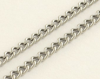 1 metre of 4 mm Stainless Steel Curb Chain 304 Grade | 279-SS