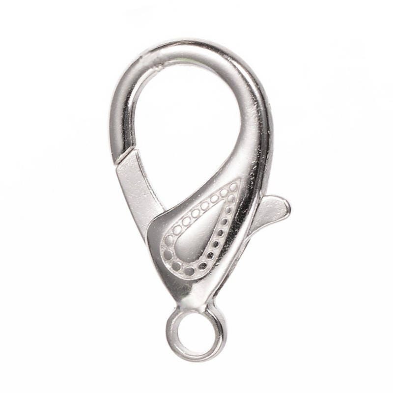 Sterling Silver Trigger Clasp, S925 Silver Lobster Clasps for Jewelry Making  Supplies, Bracelet Lobster Claw Clasps With Loop 
