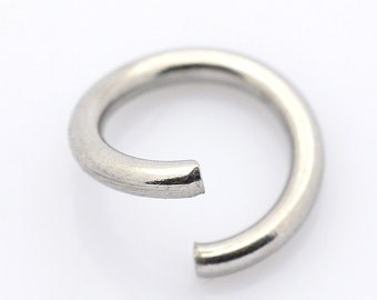 Thick Jump Rings Stainless Steel - Multiple Sizes - Heavy Duty - Jump Rings  5 mm, 6 mm, 8 mm, 10 mm - Open Jump Rings - Stainless Steel