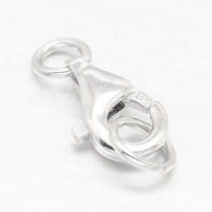 5 Pcs Sterling Silver 925 Lobster Clasp 9 x 6 mm With 925 Jump Ring Trigger Clasps | Necklace Clasps Bracelet Clasps Trigger Claw |