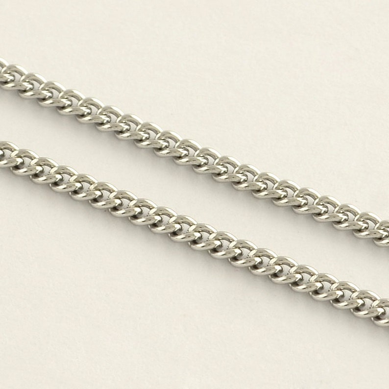 1 metre of 2 mm Stainless Steel Curb Chain 304 Grade 126-SS image 1