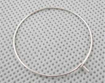 Bulk 100 Wine Glass Charm Rings  25 mm Silver Plated | Wine Glass Charm Hoops | Wine Glass Rings | 0014