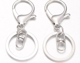 1 Pc Silver / Platinum Key Clasps Swivel Ring | Key Clasp | Key Ring | Swivel Clasp | Lobster Clasp | Key Chain | 0320
