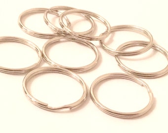 10 Split Rings 25 mm - Key Rings | Split Key Rings | Keyring | Key Ring | Key Chain Split Ring | 0156