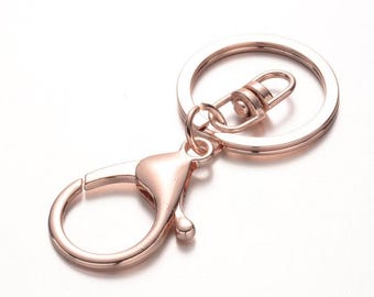 Swivel Key Clasp with Ring 66 mm - Rose Gold